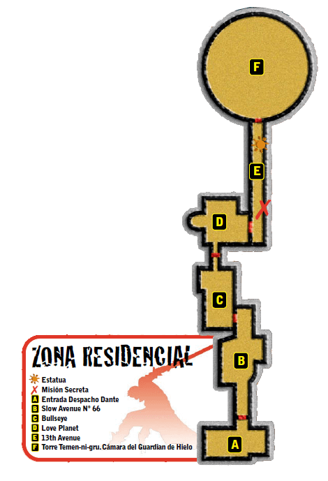 Mapa de la zona residencial