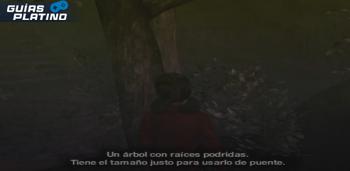 Empuja el árbol para cruzar sobre él