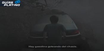 Gasolina goteando del chasis del coche